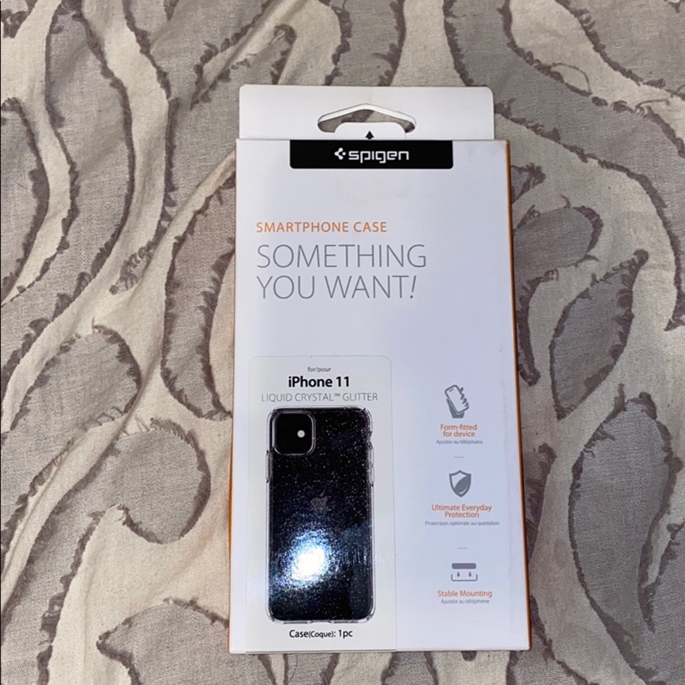 Clear glitter IPhone case